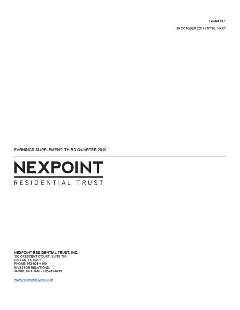 NexPoint Residential Trust Inc.: Q3 Earnings Snapshot